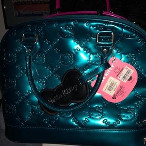 Hello kitty black embossed purse